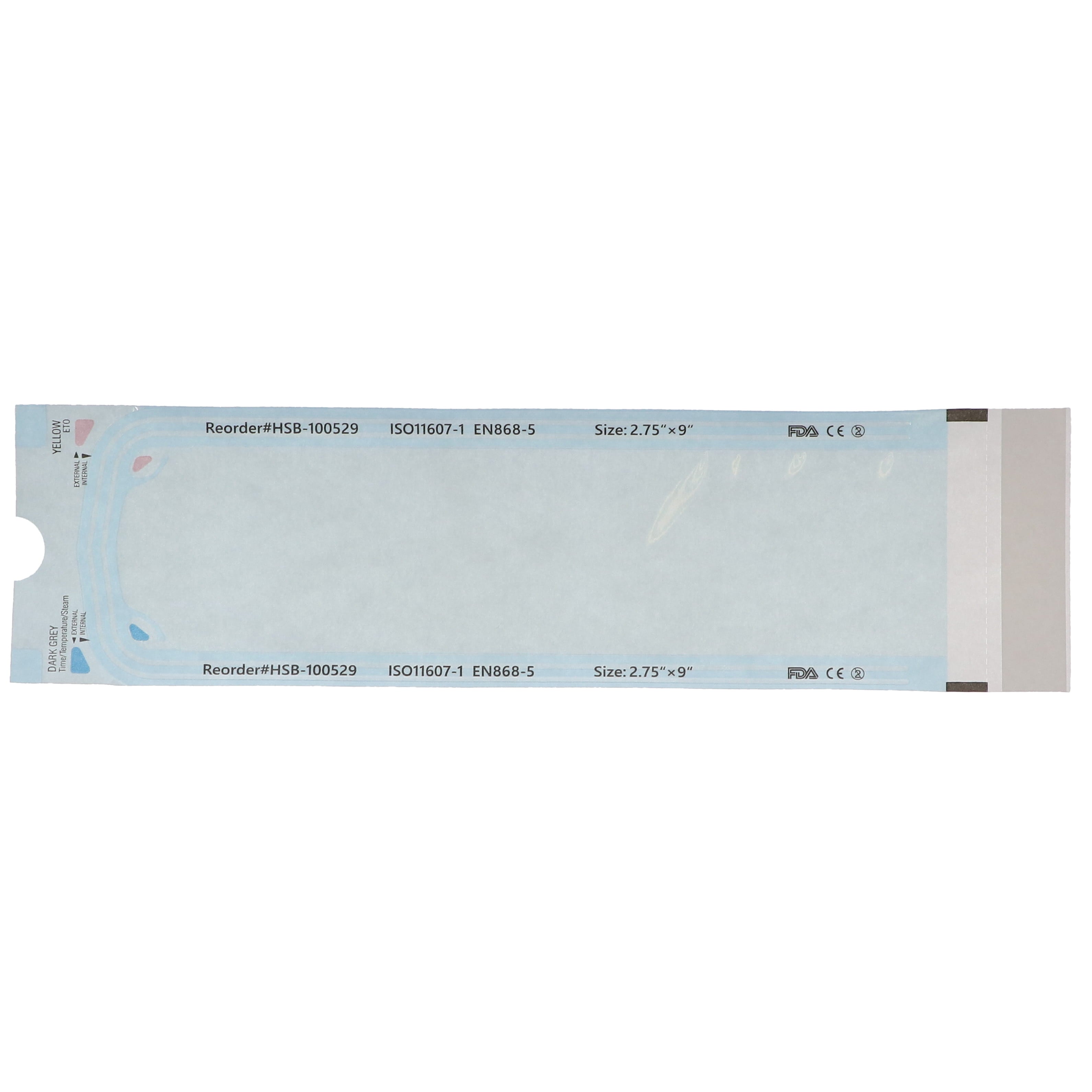 House Brand Dentistry 100529 Self-Sealing Sterilization Pouches 2.75 House Brand Dentistry 100529 Self-Sealing Sterilization Pouches 2.75